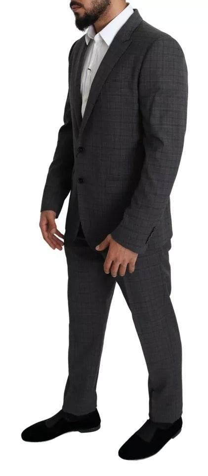 Dolce & Gabbana Gray Wool Men Formal 2 Piece MARTINI Suit - Hilstor