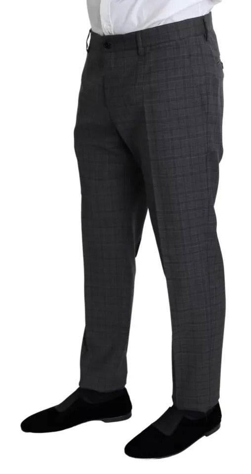 Dolce & Gabbana Gray Wool Men Formal 2 Piece MARTINI Suit - Hilstor