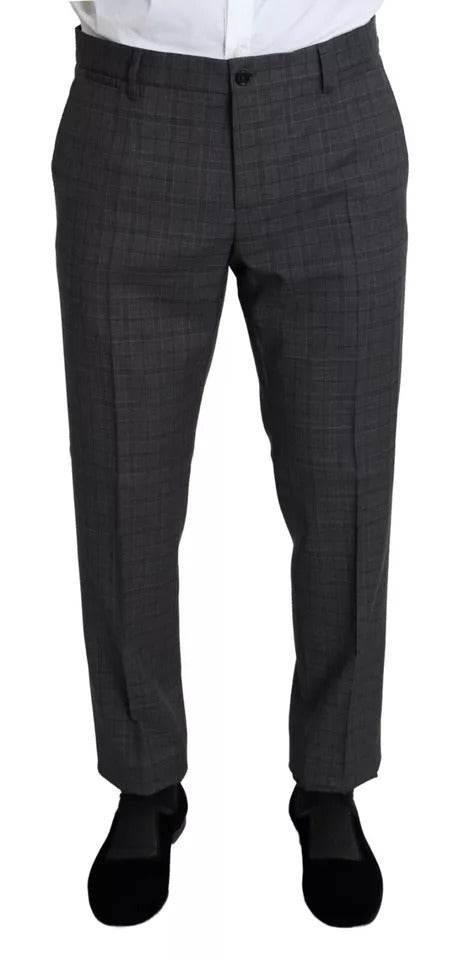 Dolce & Gabbana Gray Wool Men Formal 2 Piece MARTINI Suit - Hilstor