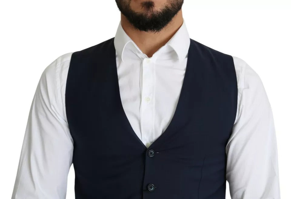 Dolce &amp; Gabbana marineblå mænd formel kjole vest