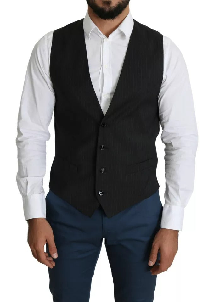 Dolce &amp; Gabbana Sorte Mænd Formel PERSONALE Kjole Vest