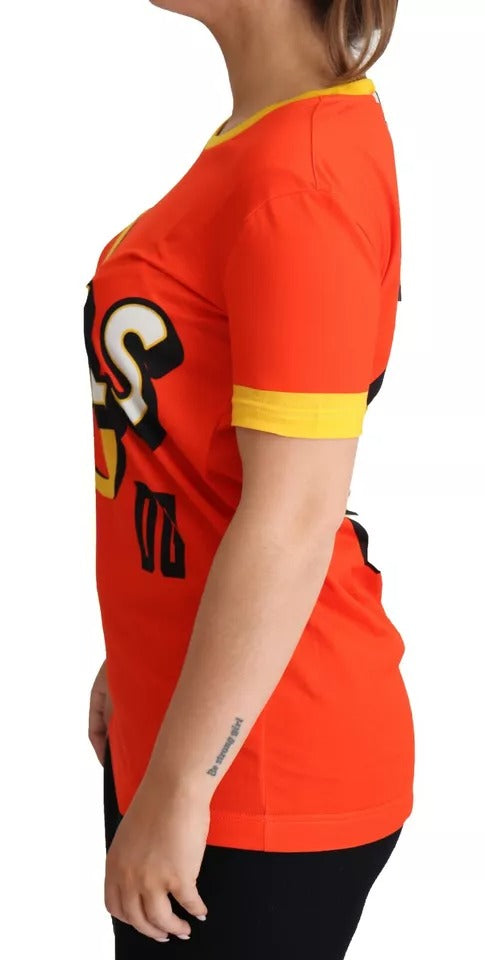 Dolce &amp; Gabbana Orange Royals T-shirt med rund hals