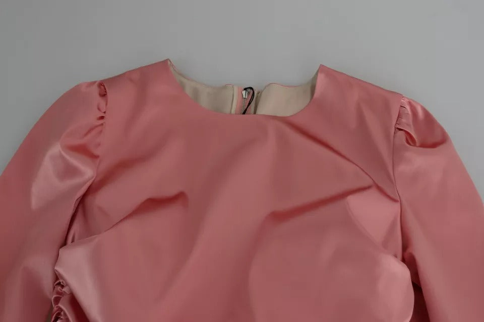 Dolce &amp; Gabbana Pink Langærmet Bodycon Sheath Midi-kjole