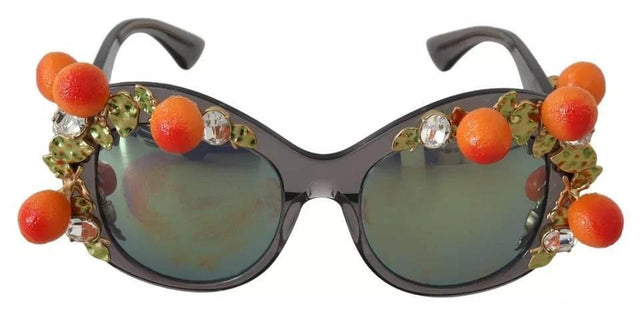Dolce & Gabbana DG4283B Acetate Crystals Orange Applique Sunglasses - Hilstor
