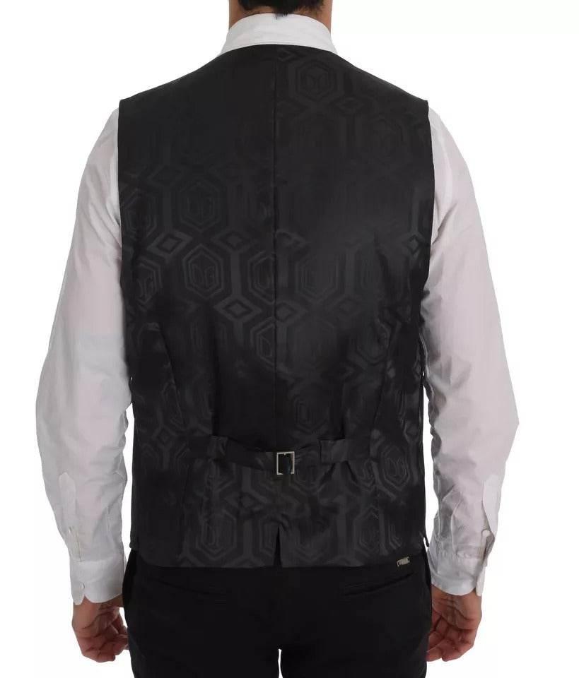 Dolce & Gabbana Gray Wool Stretch Gilet Waistcoat Vest - Hilstor