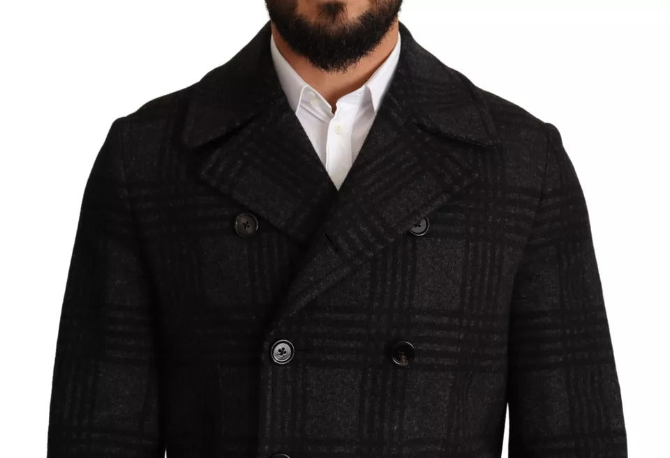 Dolce &amp; Gabbana sort trenchcoat ternet uldjakke