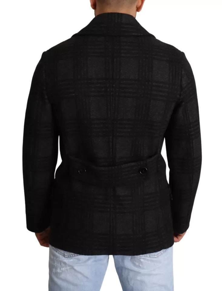 Dolce &amp; Gabbana sort trenchcoat ternet uldjakke