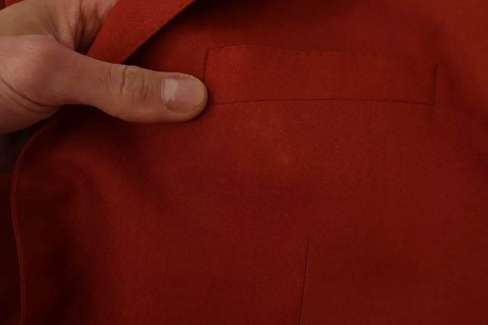 Dolce & Gabbana Orange MARTINI Cashmere Silk Coat Blazer - Hilstor