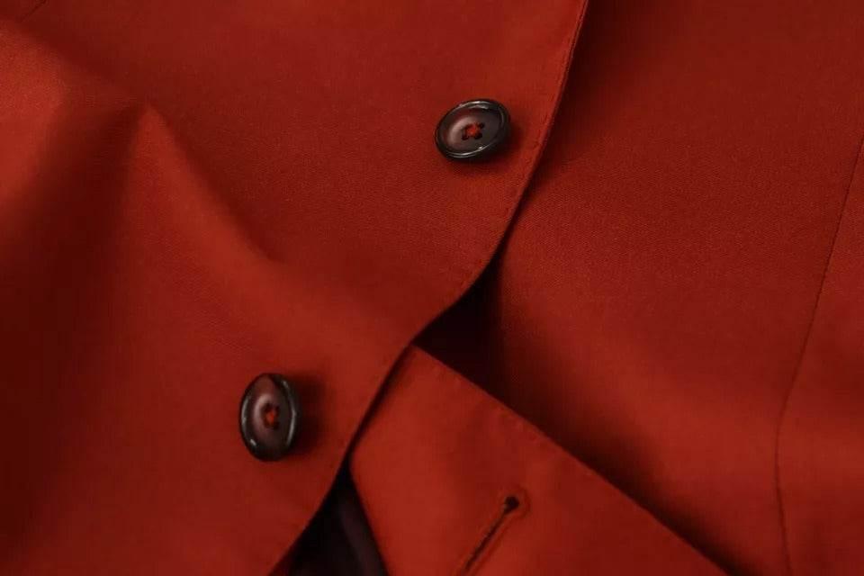 Dolce & Gabbana Orange MARTINI Cashmere Silk Coat Blazer - Hilstor