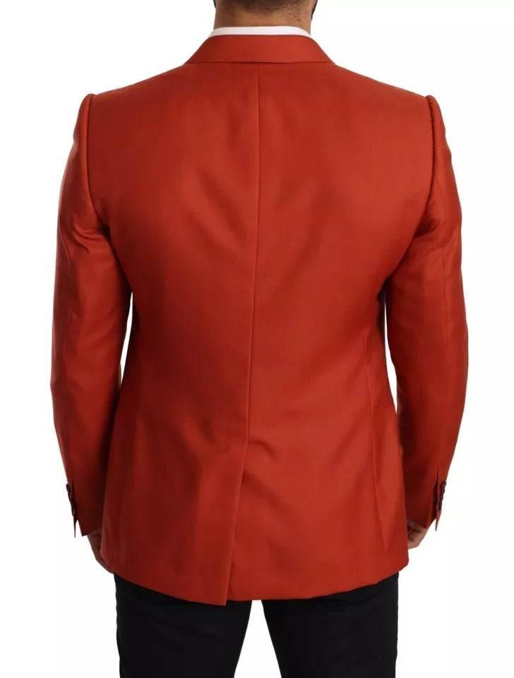 Dolce & Gabbana Orange MARTINI Cashmere Silk Coat Blazer - Hilstor