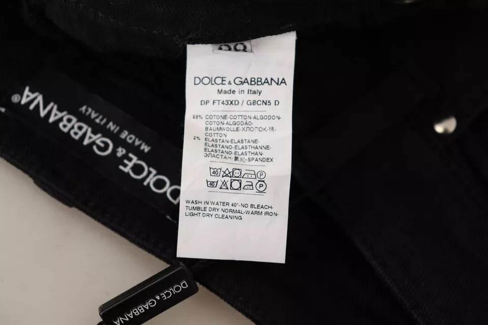 Dolce & Gabbana Black Cotton Stretch Skinny Denim Jeans - Hilstor