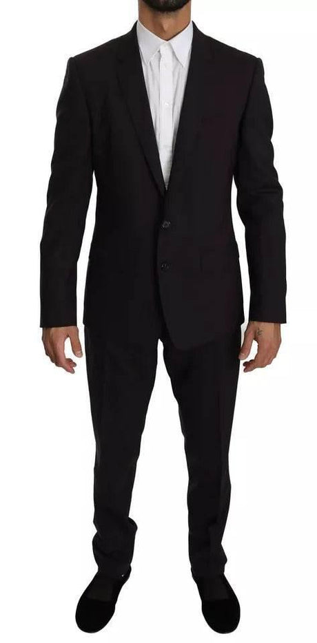 Dolce & Gabbana Purple MARTINI Wool Stretch 2 Piece Suit - Hilstor