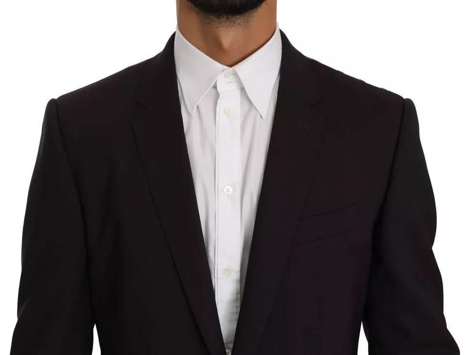 Dolce & Gabbana Purple MARTINI Wool Stretch 2 Piece Suit - Hilstor