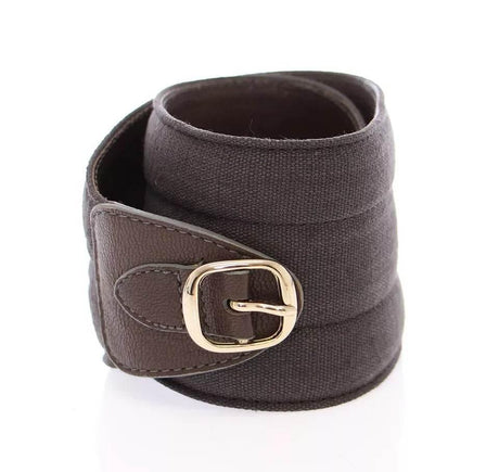 Dolce & Gabbana Brown D&G Leather Linnen Logo Belt - Hilstor