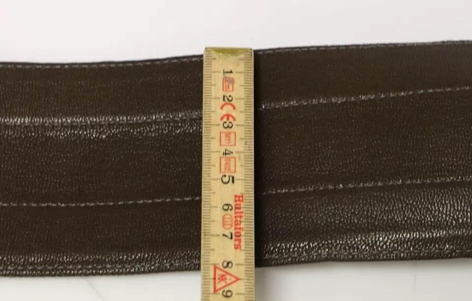 Dolce & Gabbana Brown D&G Leather Linnen Logo Belt - Hilstor