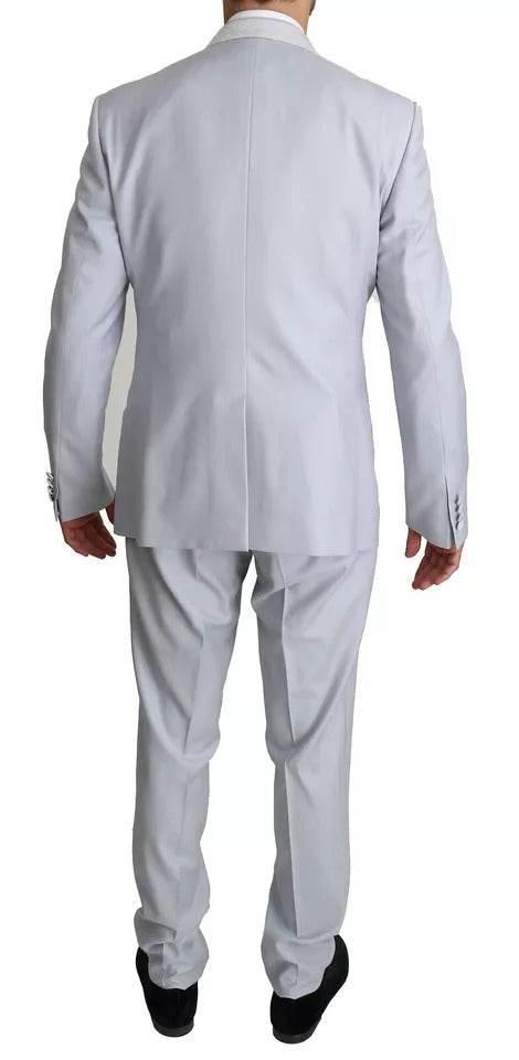 Dolce & Gabbana Light Blue SICILIA Wool 3 Piece Suit - Hilstor