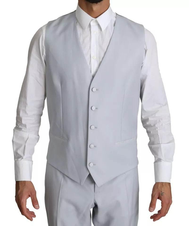 Dolce & Gabbana Light Blue SICILIA Wool 3 Piece Suit - Hilstor
