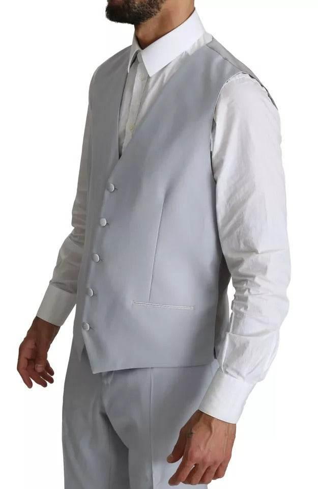 Dolce & Gabbana Light Blue SICILIA Wool 3 Piece Suit - Hilstor