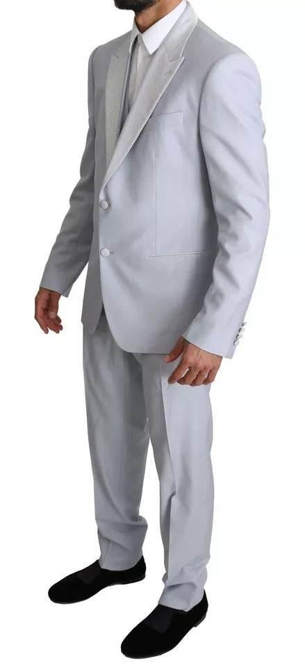 Dolce & Gabbana Light Blue SICILIA Wool 3 Piece Suit - Hilstor