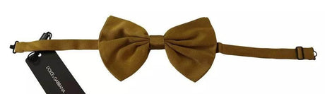 Dolce & Gabbana Yellow Mustard Silk Butterfly Bow Tie Men - Hilstor