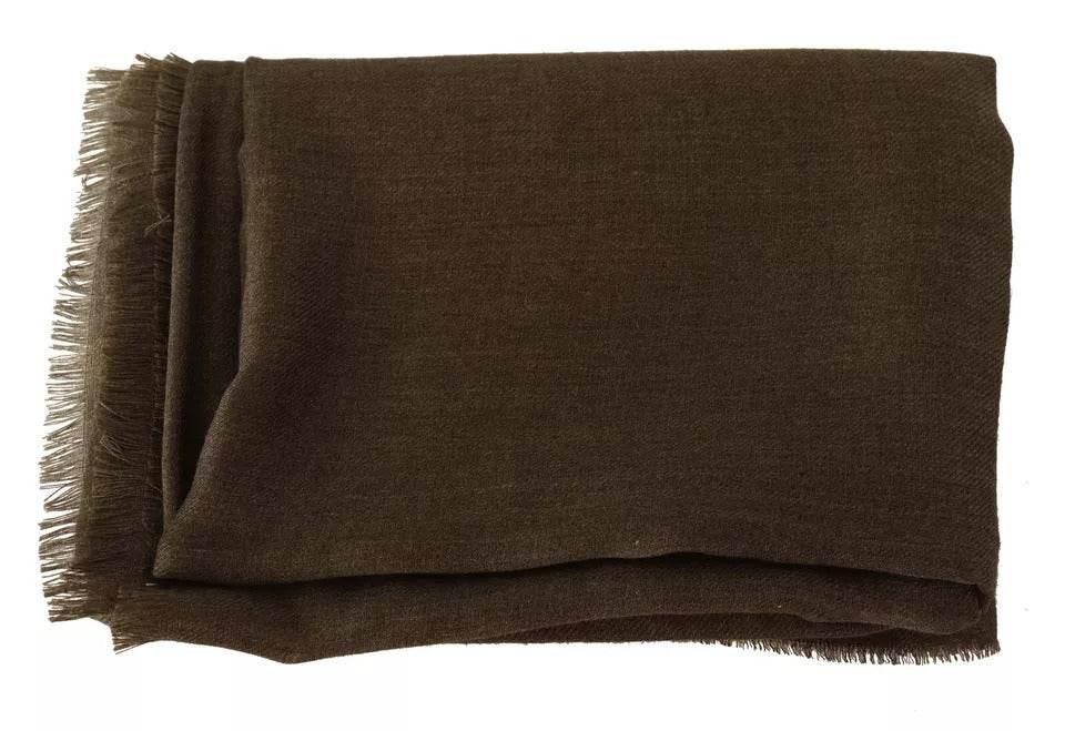 Dolce & Gabbana Green Striped Cashmere Wrap Fringes Scarf - Hilstor