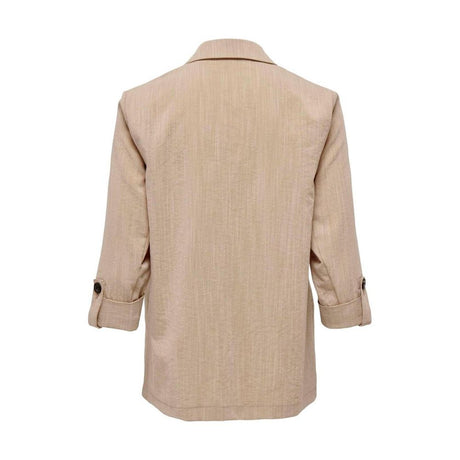 Kun beige viskosedragter og blazer