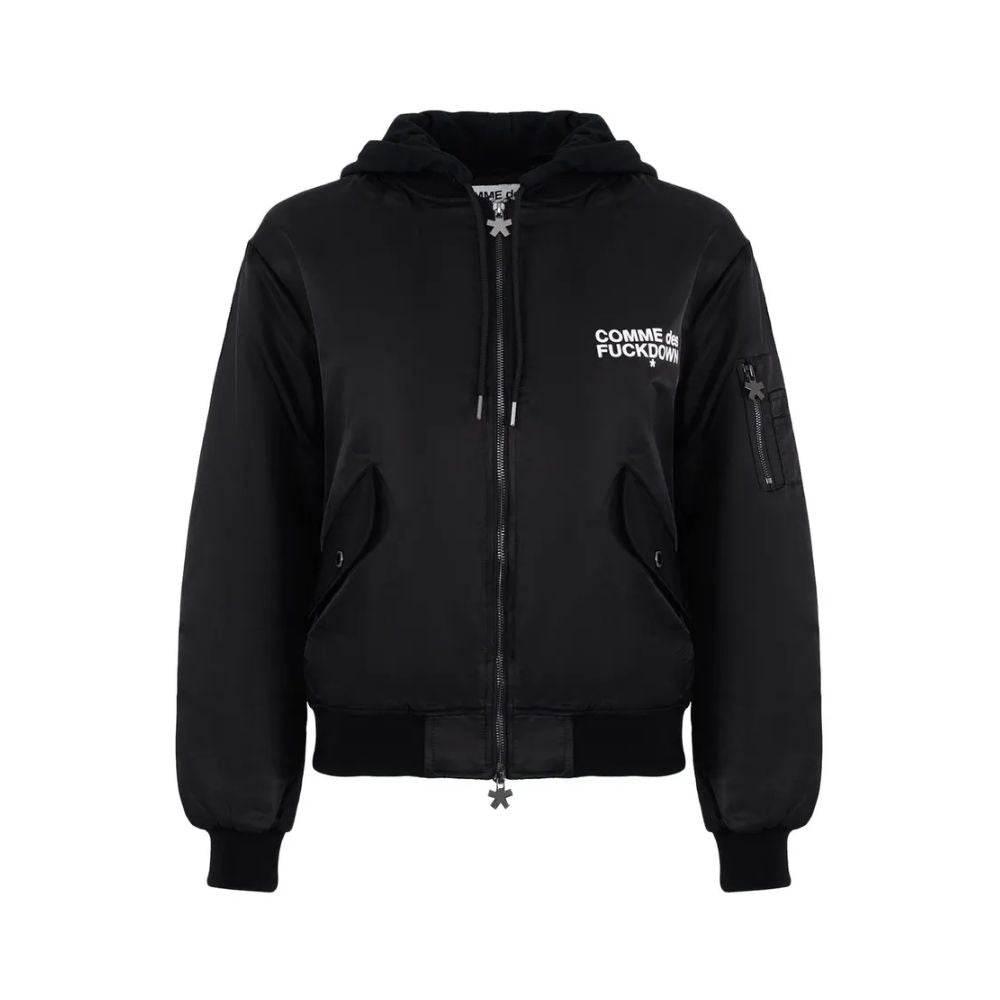 Comme Des Fuckdown Black Nylon Jackets & Coat - Hilstor