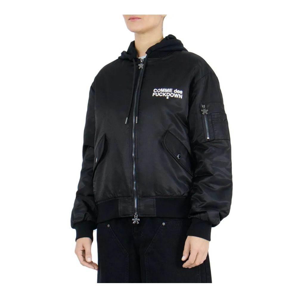 Comme Des Fuckdown Black Nylon Jackets & Coat - Hilstor