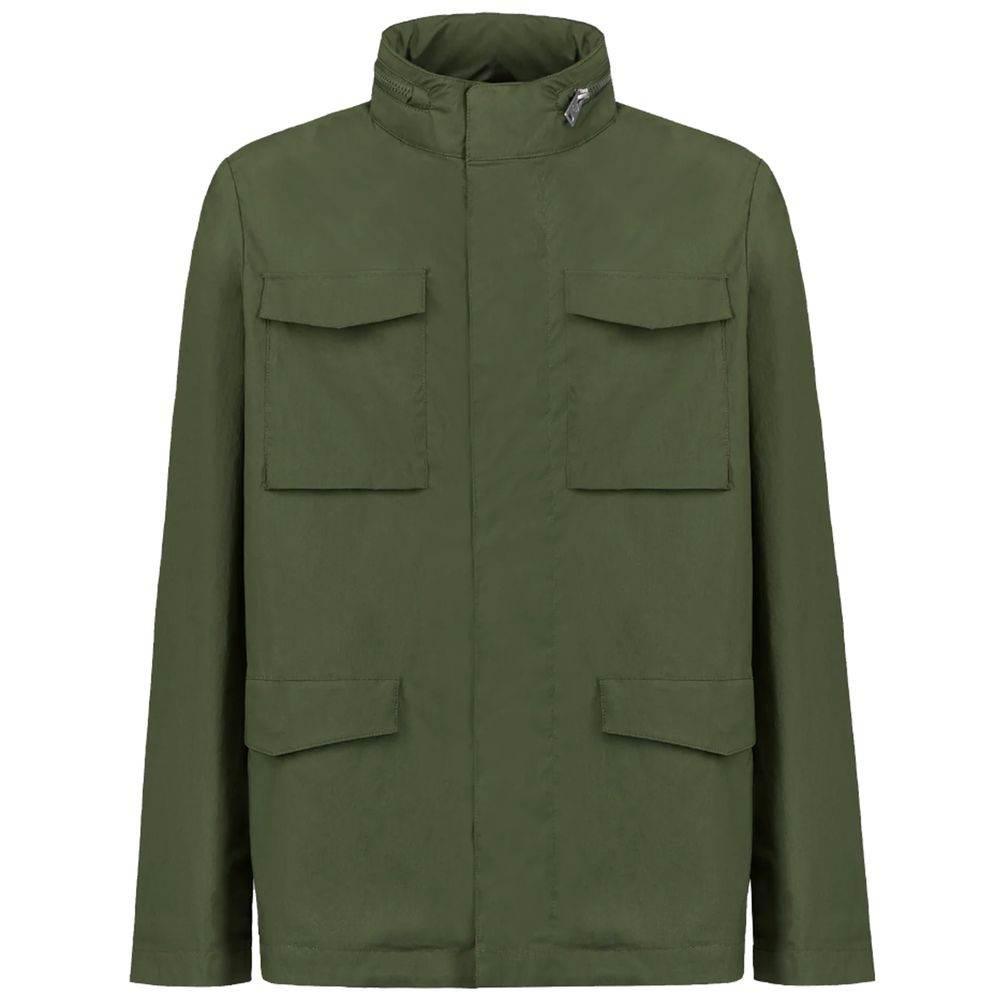 People Of Shibuya Green Cotton Men's Jacket - Hilstor