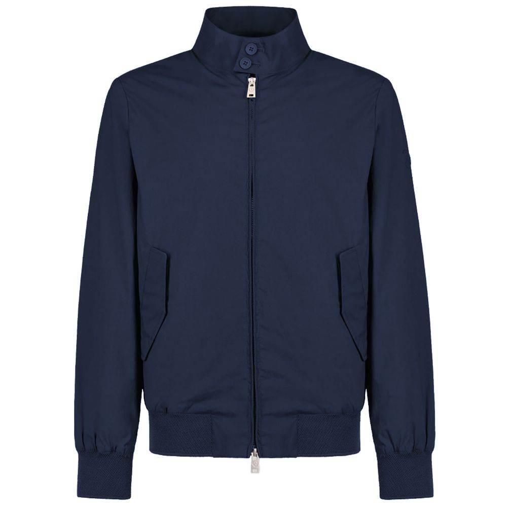 People Of Shibuya Blue Cotton Men's Bomber Jacket - Hilstor