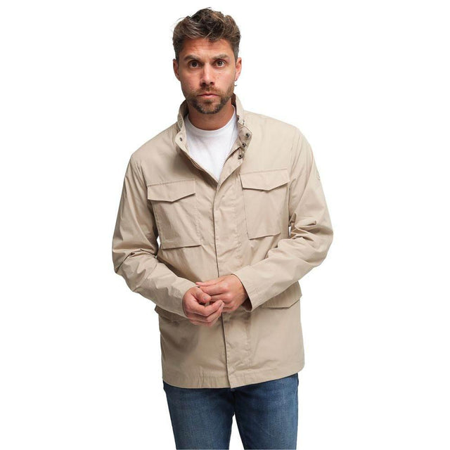People Of Shibuya Beige Cotton Men Jacket - Hilstor