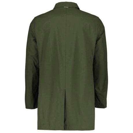 People Of Shibuya Green Recycled Polyester Men's Trench Coat - Hilstor