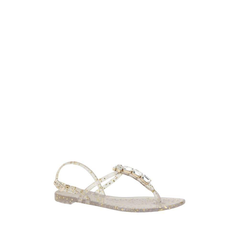 Casadei Swarovski Jelly Sandals - Hilstor