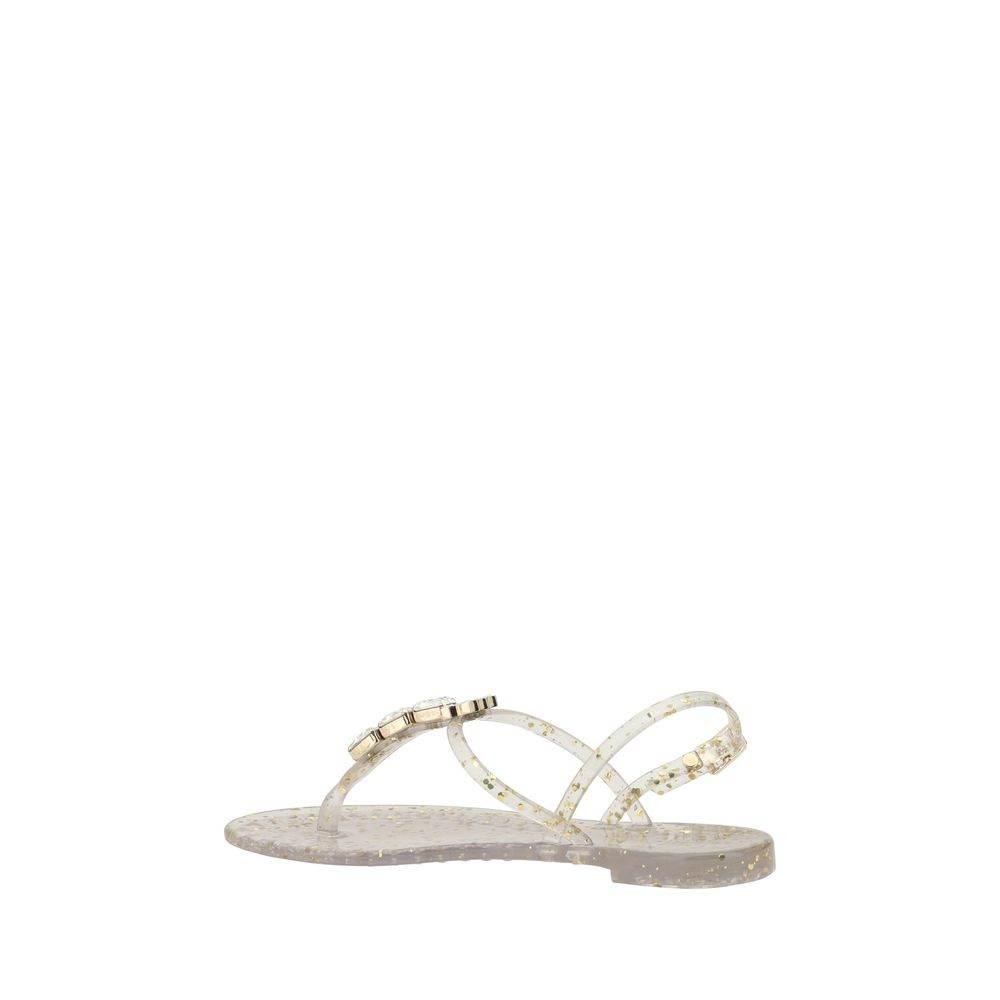 Casadei Swarovski Jelly Sandals - Hilstor