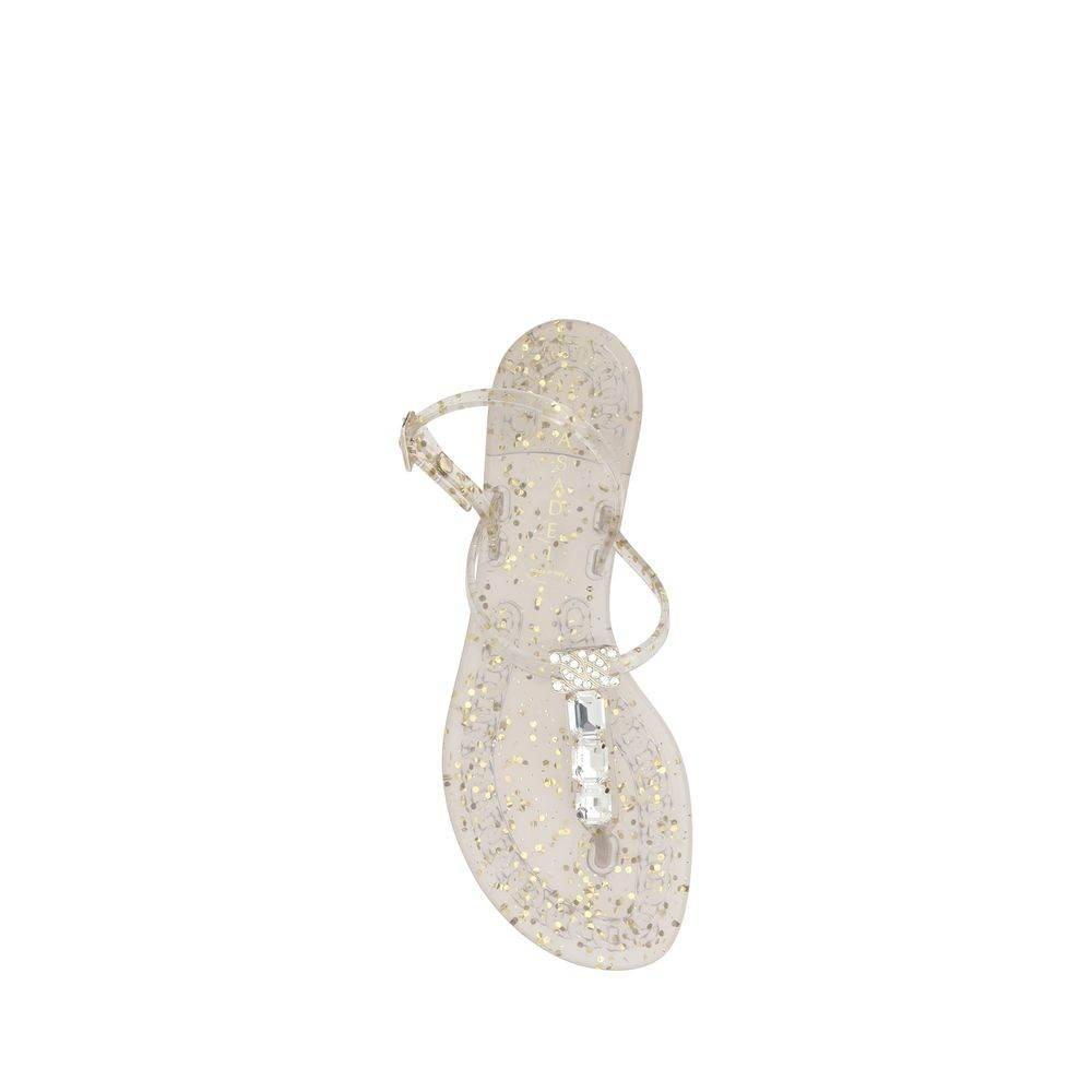 Casadei Swarovski Jelly Sandals - Hilstor