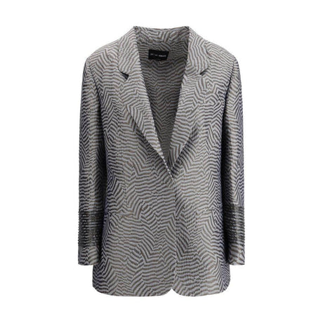 Giorgio Armani Embroidered striped Blazer - Hilstor