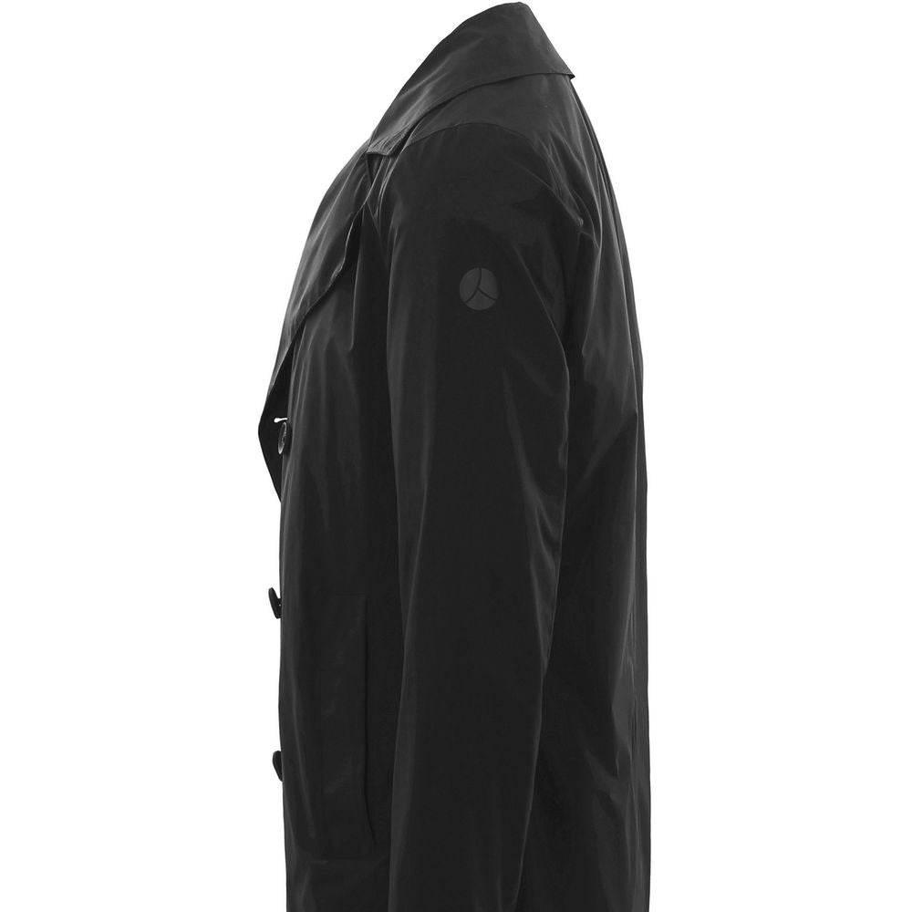 People Of Shibuya Black Recycled Polyester Men Trench Coat - Hilstor
