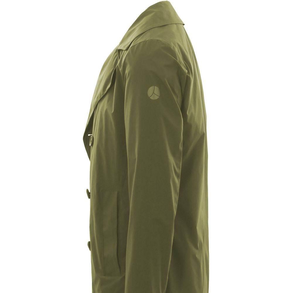 People Of Shibuya Green Recycled Polyester Men Trench Coat - Hilstor