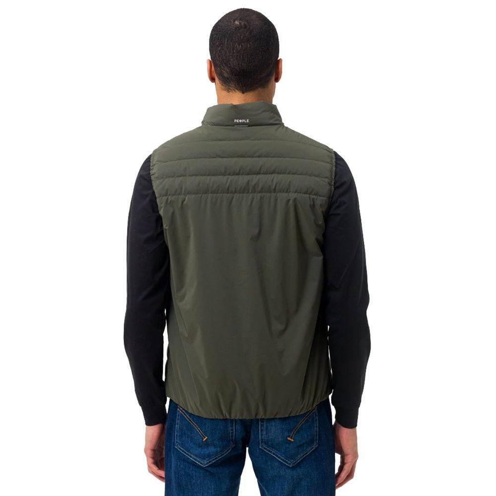 People Of Shibuya Green Polyester Men Vest - Hilstor