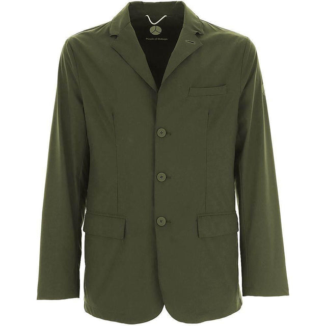 People Of Shibuya Green Polyester Blazer - Hilstor