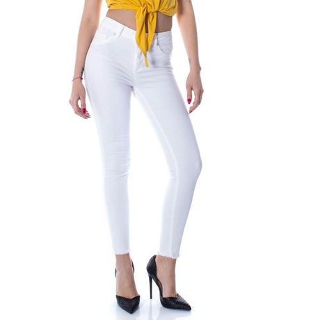 Only White Cotton Jeans & Pant - Hilstor