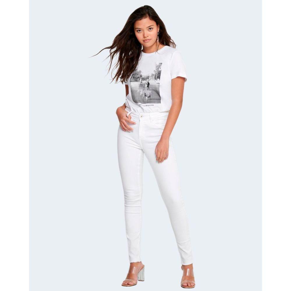Only White Cotton Jeans & Pant - Hilstor