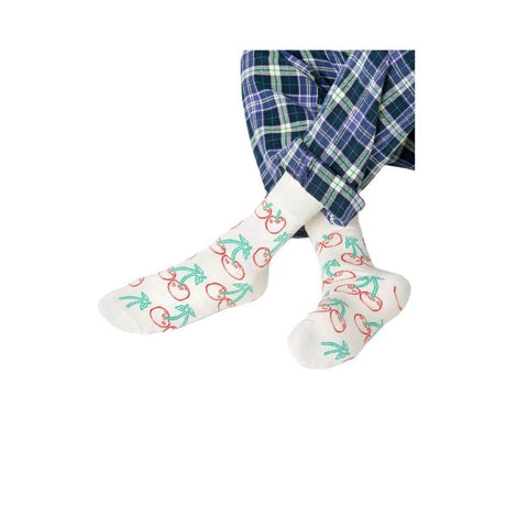 Happy Socks White Cotton Tights & Sock - Hilstor