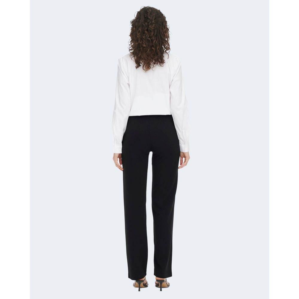 Jacqueline De Yong Black Elastane Pant - Hilstor