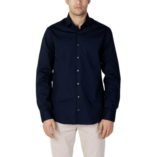 Calvin Klein Blue Cotton Shirt - Hilstor