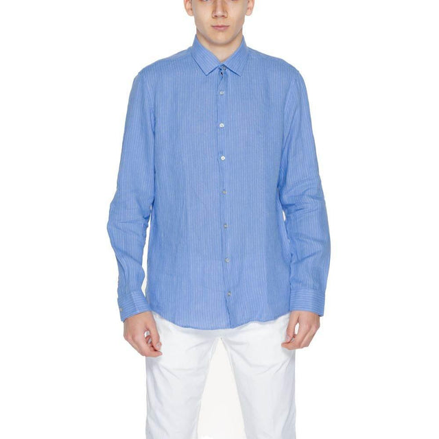 Calvin Klein Blue Linen Shirt - Hilstor