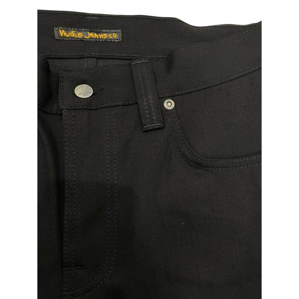 Nudie Jeans Black Cotton Men Jeans - Hilstor
