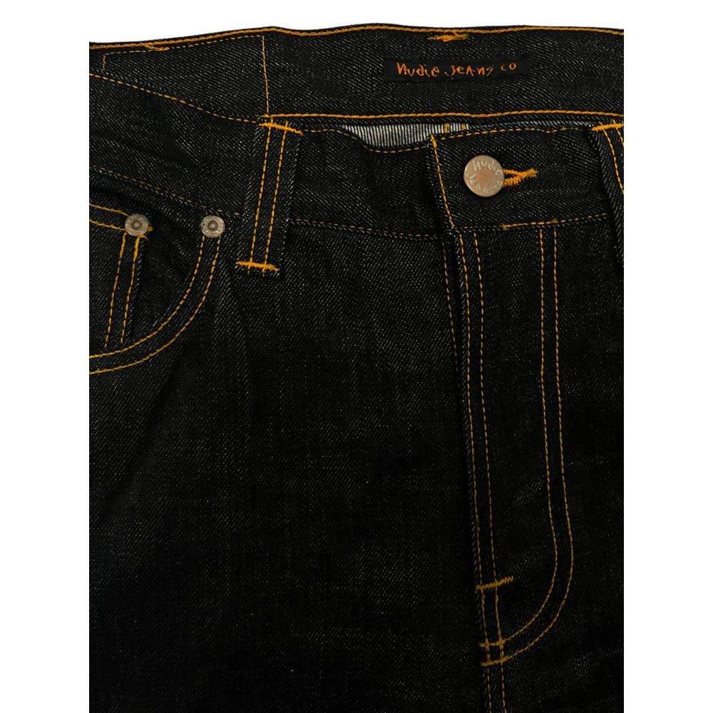 Nudie Jeans Black Cotton Men Jeans - Hilstor
