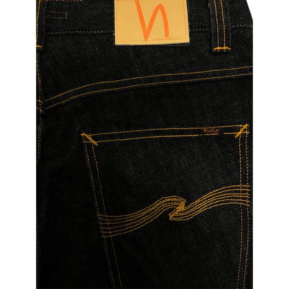 Nudie Jeans Black Cotton Men Jeans - Hilstor