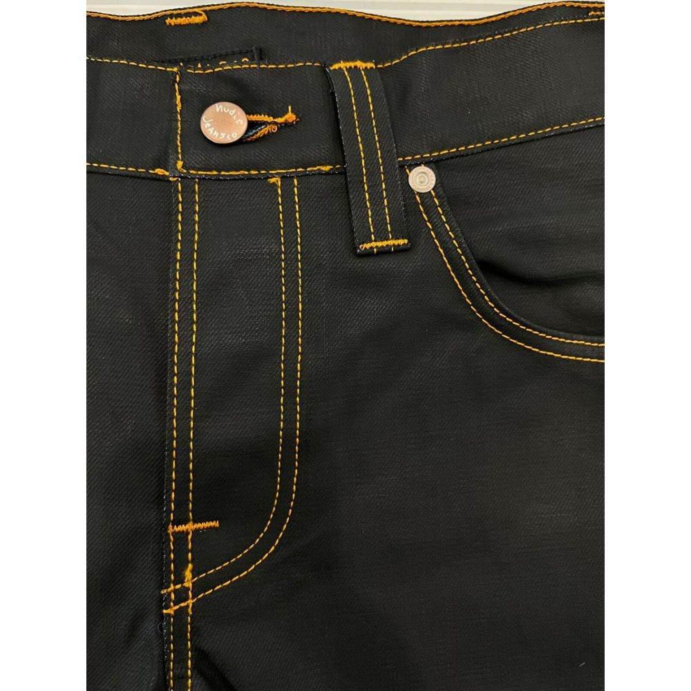 Nudie Jeans Black Cotton Men's Jean - Hilstor